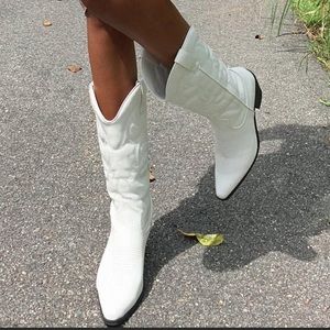 Clayton White Cowboy Boots by Therapy